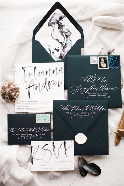 Your guests will never forget their experience at your perfectly planned wedding. Deep Blue Modern Ocean Wedding Invitations | Weddings ...