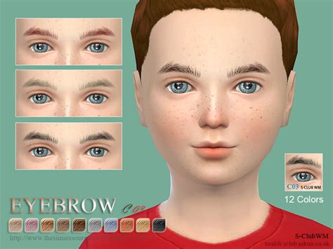 Sims 4 Ccs The Best Eyebrows For Kids By S Club