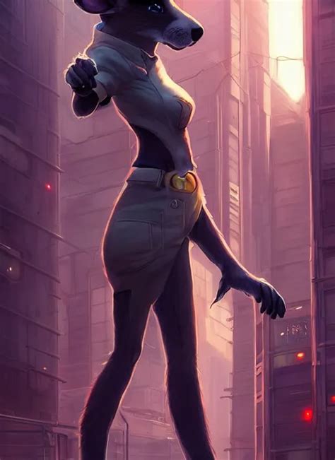 Beautiful Portrait Of A Sexy Female Furry Anthro Rat Stable Diffusion