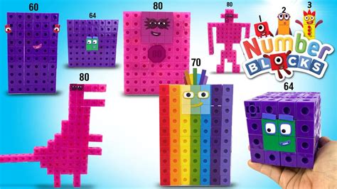 Numberblocks 60 To 80 With Roboctoblock And Dinoctoblock Snap Cubes