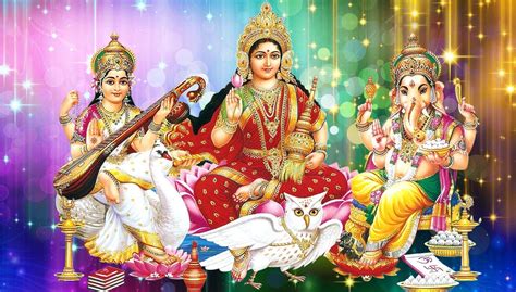 Lakshmi Ganesh Saraswati Desktop Wallpapers Hd God Hd Wallpapers