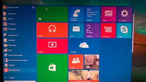 Windows 10 Start Screen Youtube
