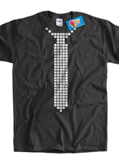 Pixel Tie Screen Printed T Shirt Tee Shirt T Shirt Mens Ladies Etsy