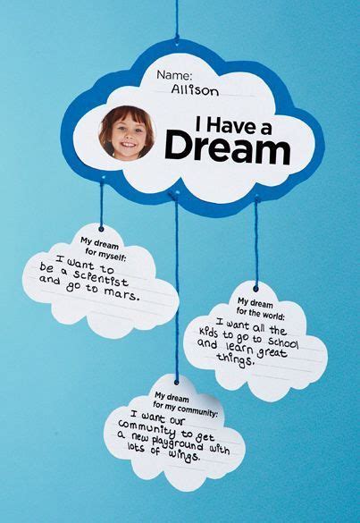 I Have A Dream Mobile Printable Template Scholastic Instructor