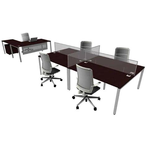 Poly Carbon Desk Screens Office Group