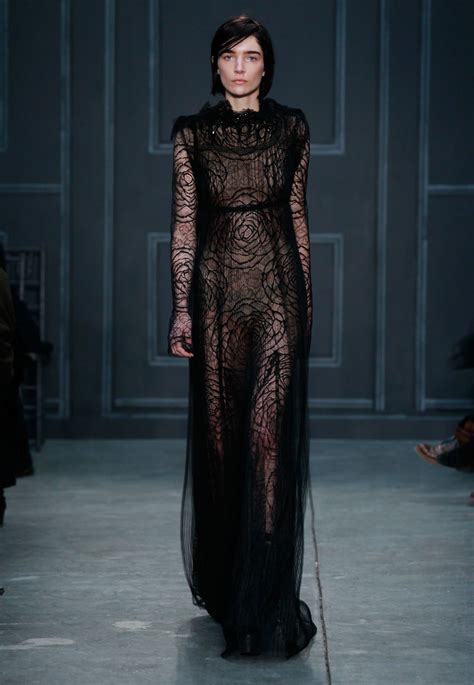LOOK 38 Black pleated and gathered silk tulle shift gown ...