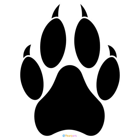 Free Wolf Paw Print Clipart Pearly Arts