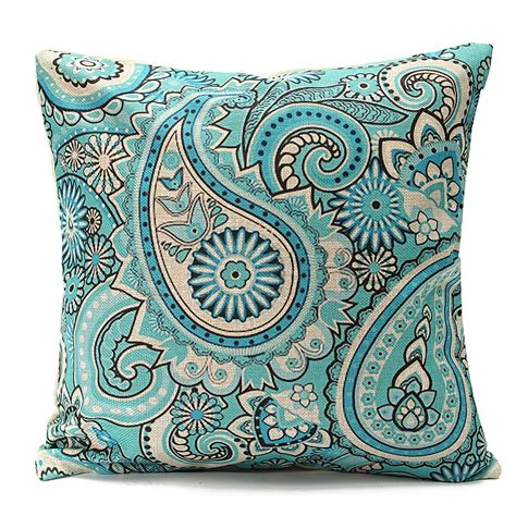 Bohemia Paisley Decorative Throw Pillow Case Cushion Cover 18x18