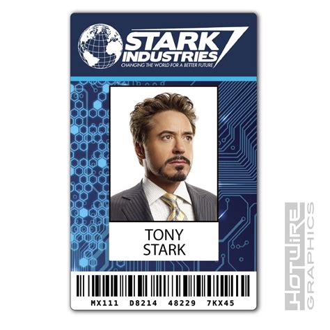 Plastic Id Card Tv And Film Prop Tony Stark Iron Man Stark Industries