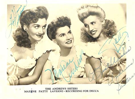 Music The Andrews Sisters Images Psa Autographfacts℠