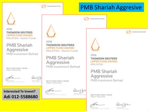 Furthermore, their other products such as the pmb shariah growth fund, pmb shariah dividend fund and pmb shariah aggressive fund have also been previously awarded under the edge thomson reuters lipper fund/global fund awards. UNIT TRUST MALAYSIA: PMB SHARIAH AGGRESIVE - PELABURAN ...