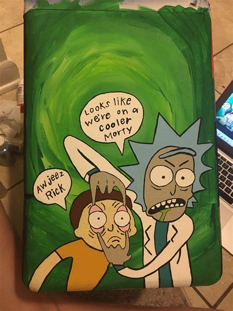 Rick And Morty Painting Cooler Painting Formal Cooler Ideas
