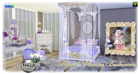 Sims 4 Ccs The Best Royal Vanity Bedroom Set By Jomsims