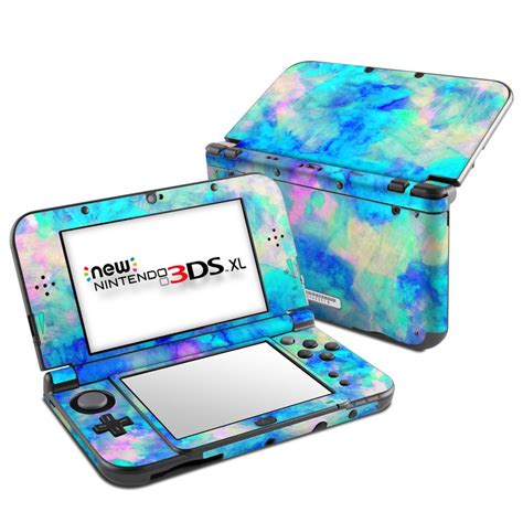 3d mode recommended for ages 7+ Nintendo New 3DS XL Skin - Electrify Ice Blue by Amy Sia ...