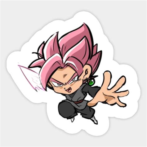 Goku Black Super Sayian Rose Chibi Goku Black Rose Sticker Teepublic