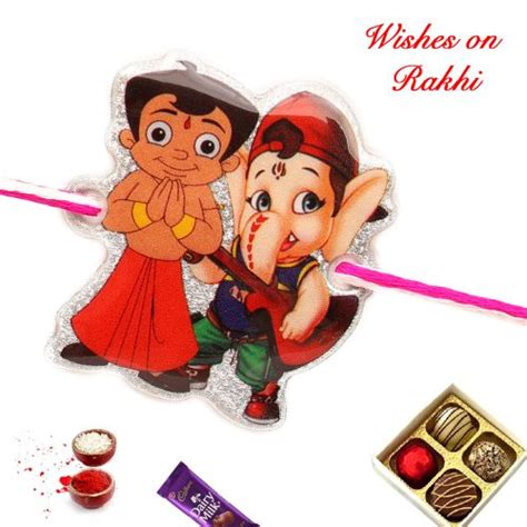 Chhota bheem & ganesh is an indian animated movie featuring bheem, the star of the indian television cartoon program chhota bheem, and ganesh, the star of the program bal ganesh. Chhota Bheem and Bal Ganesh Kids Rakhi - PRPL295