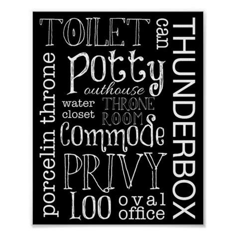 Funny Toilet Bathroom Sign Poster Print Zazzle In Bathroom Quotes Funny Bathroom Humor