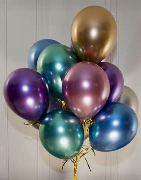 Display E Helium Filled Chrome Balloon Bouquet Geelong Party Supplies