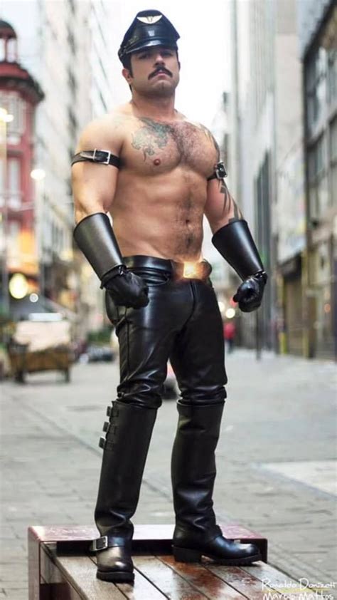 Leather Cops Leather Fashion Men Mens Leather Pants Leather Gear Men