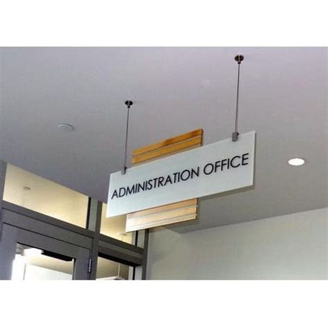 White Office Hanging Sign Rs 10 Square Inch Mk Sign Id 19646145812