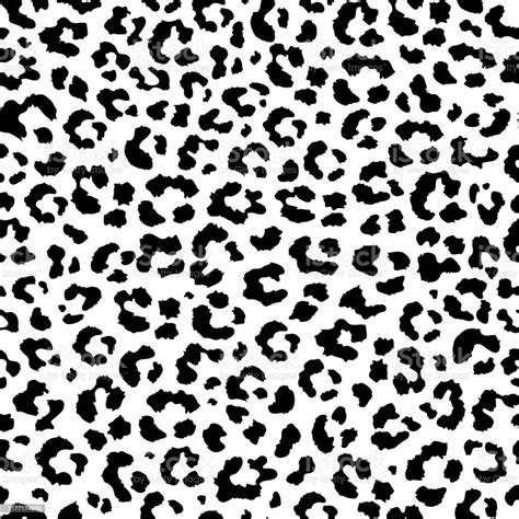 Vector Abstract Seamless Pattern Of Black Leopard Print Modern Animal