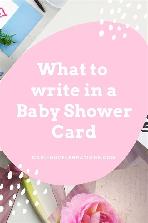 What To Write In A Baby Shower Card Darling Celebrations Baby