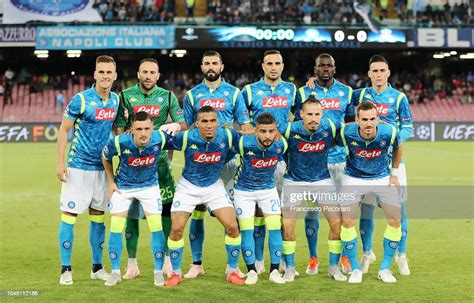 Team Of Ssc Napoli Before The Group C Match Of The Uefa Champions