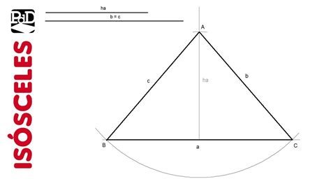 Triángulo Isósceles dados los lados iguales y la altura de la base Trazado de Triángulos DT