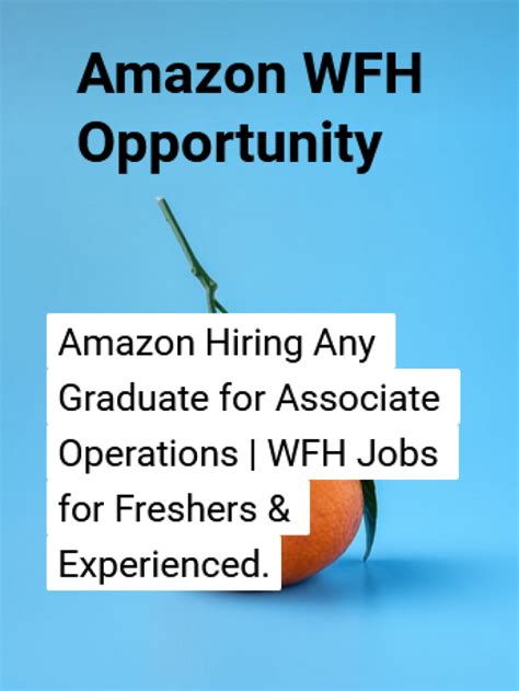 Amazon Wfh Opportunity Hiring Any Graduates Kickcharm