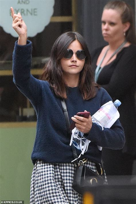 Jenna Coleman Shows Off Her Kooky Style In Pretty Gingham Skirt Daily
