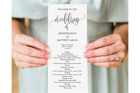Wedding Program Template 226923 Card Making Design Bundles