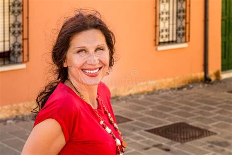 Mature Woman In Typical Town In Italy Stock Image Image Of Typical Close 75653703