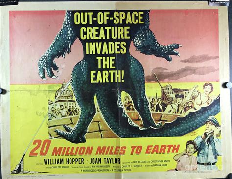 20 Million Miles To Earth Original Sci Fi Ray Harryhausen Movie Poster