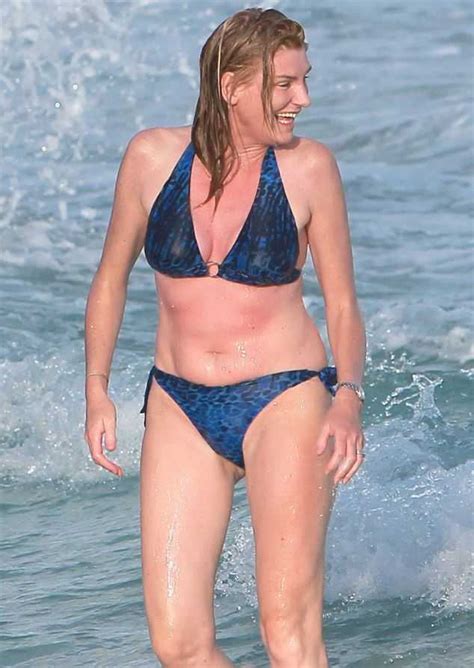 Natural Shower Sally Bercow Enjoyed A Dip In The Ocean