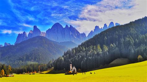 Download 2560x1440 Wallpaper Dolomites Italy Landscape Mountains