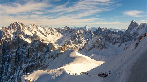 View From Mount Blanc In France Stock Image Image Of Located Clouds