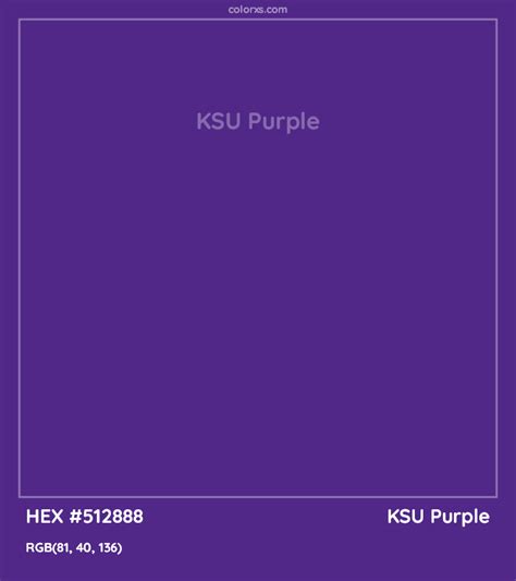 About KSU Purple Color - Color codes, similar colors and paints ...