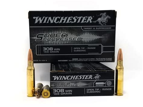 Winchester 308 Win Ammunition Super Suppressed Sup308 168 Grain Open