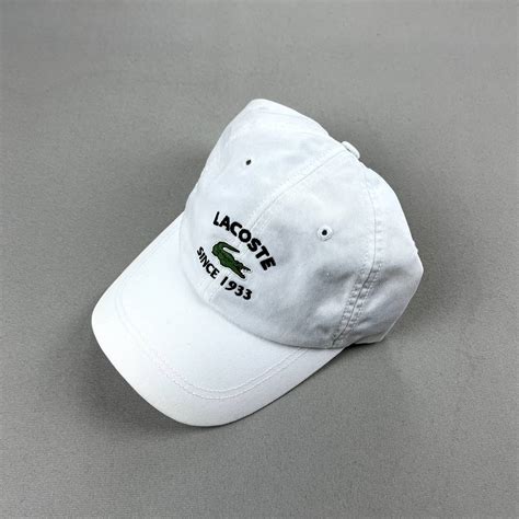 Lacoste Lacoste Sport Hat Strapback White Alligator Crocodile Logo