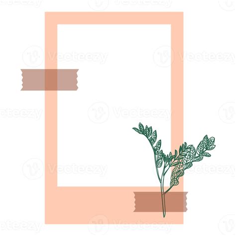 Aesthetic Pink Frame With Floral 13821668 Png