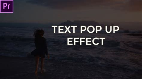 Submitted 3 years ago by fri3ndlygiant. Text Pop up Effect Using Adobe Premiere Pro (Easy) - YouTube