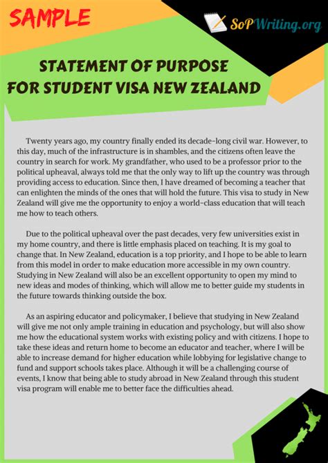 The guarantor must be panamanian or resident of panama. How to write a great SOP for a New Zealand student visa ...