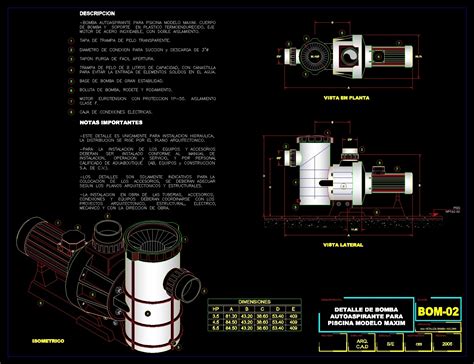 Pool Pump DWG Detail For AutoCAD Designs CAD