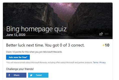 Bing Quizzes Bing Rewards Quizes Not Working Microsoft Community