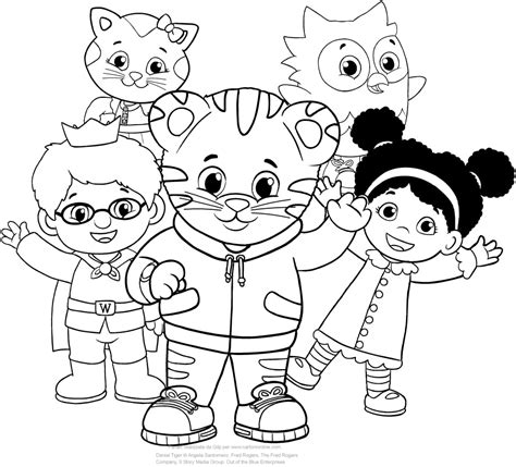 Tiger coloring sheets are popular with kids of all ages. Daniel Tiger Neighbourhood Coloring Lesson | Kids Coloring ...
