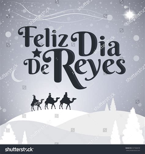Feliz Dia De Reyes Traducción Vector De Stock Libre De Regalías