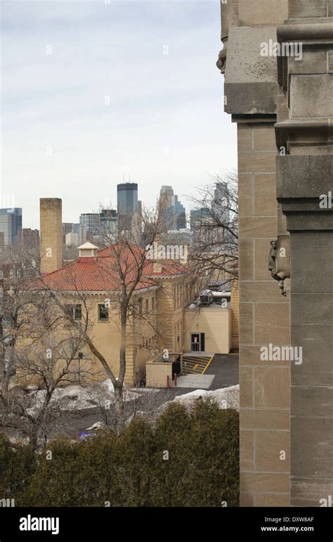 A View Of The Minneapolis Skyline As Seen From The Turnblad Mansion At