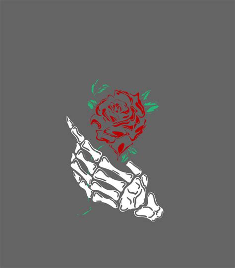 Love Yourself Skeleton Hand Rose Aesthetic Goth Grunge Digital Art By