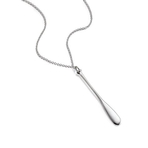 Sterling Vertical Paddle Necklace