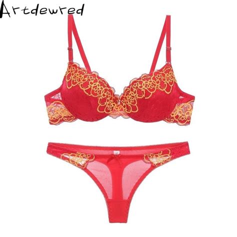 Hot Sexy Brassiere Embroidered Underwear Set Abc Cup New Good Quality